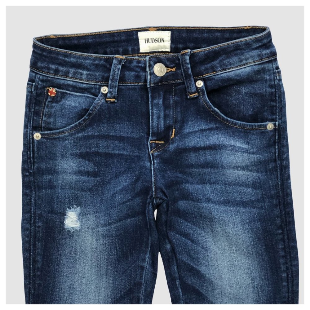 Hudson Jean Girls Distressed Skinny Flap Pocket Jeans Size 10